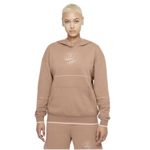 Sportswear Women's Fleece Hoodie In Desert Dust Particle Beige